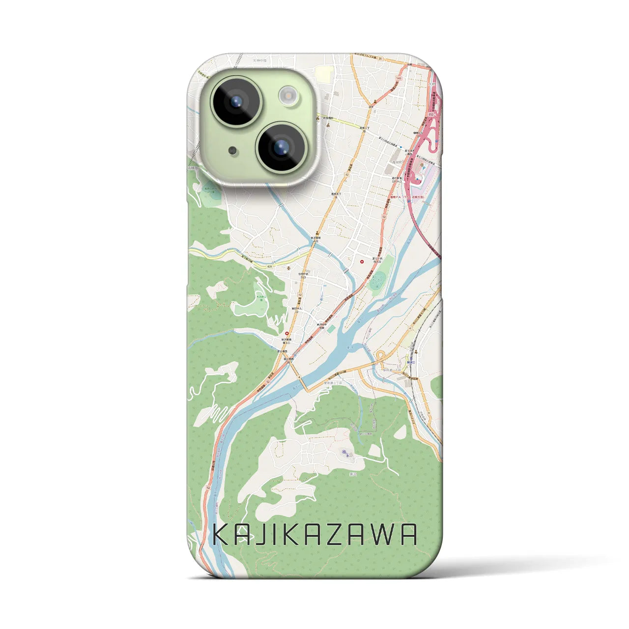 【鰍沢（山梨県）】地図柄iPhoneケース（バックカバータイプ）