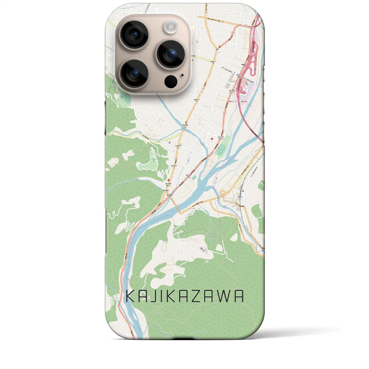 【鰍沢（山梨県）】地図柄iPhoneケース（バックカバータイプ）