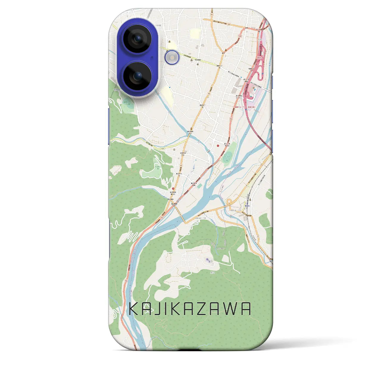 【鰍沢（山梨県）】地図柄iPhoneケース（バックカバータイプ）