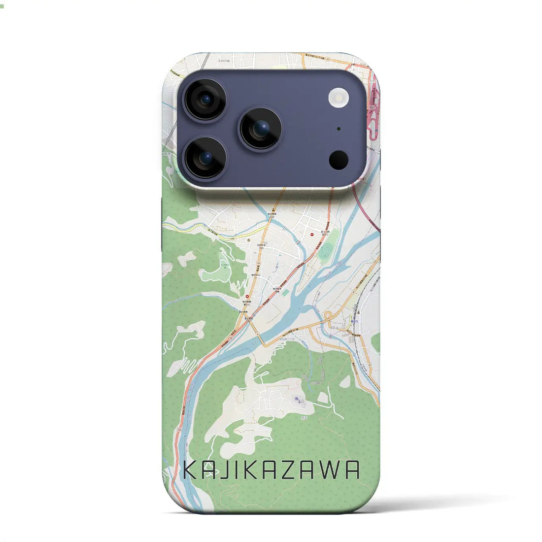 【鰍沢（山梨県）】地図柄iPhoneケース（バックカバータイプ）ナチュラル・iPhone 17 Pro Max 用