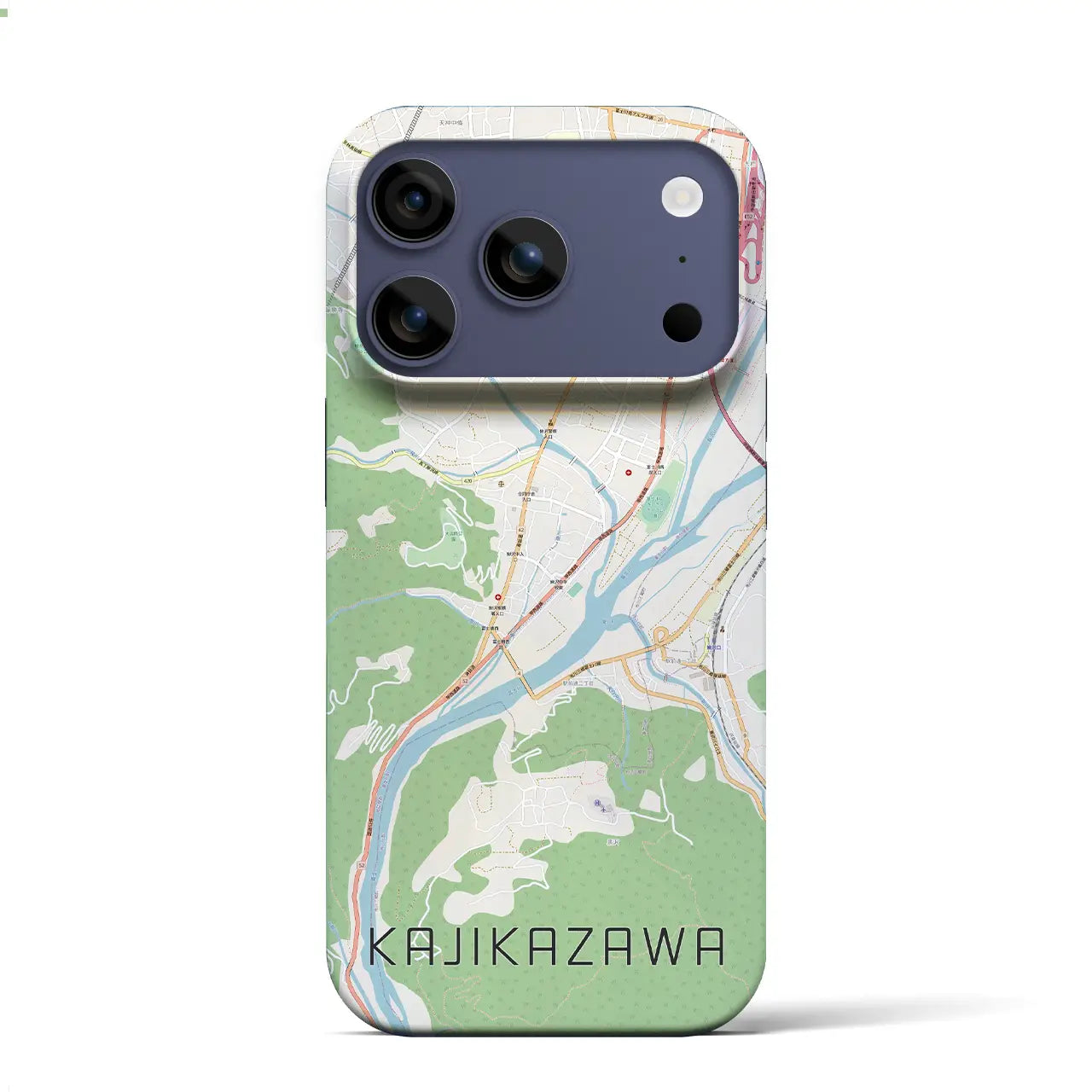 【鰍沢（山梨県）】地図柄iPhoneケース（バックカバータイプ）ナチュラル・iPhone 17 Pro Max 用