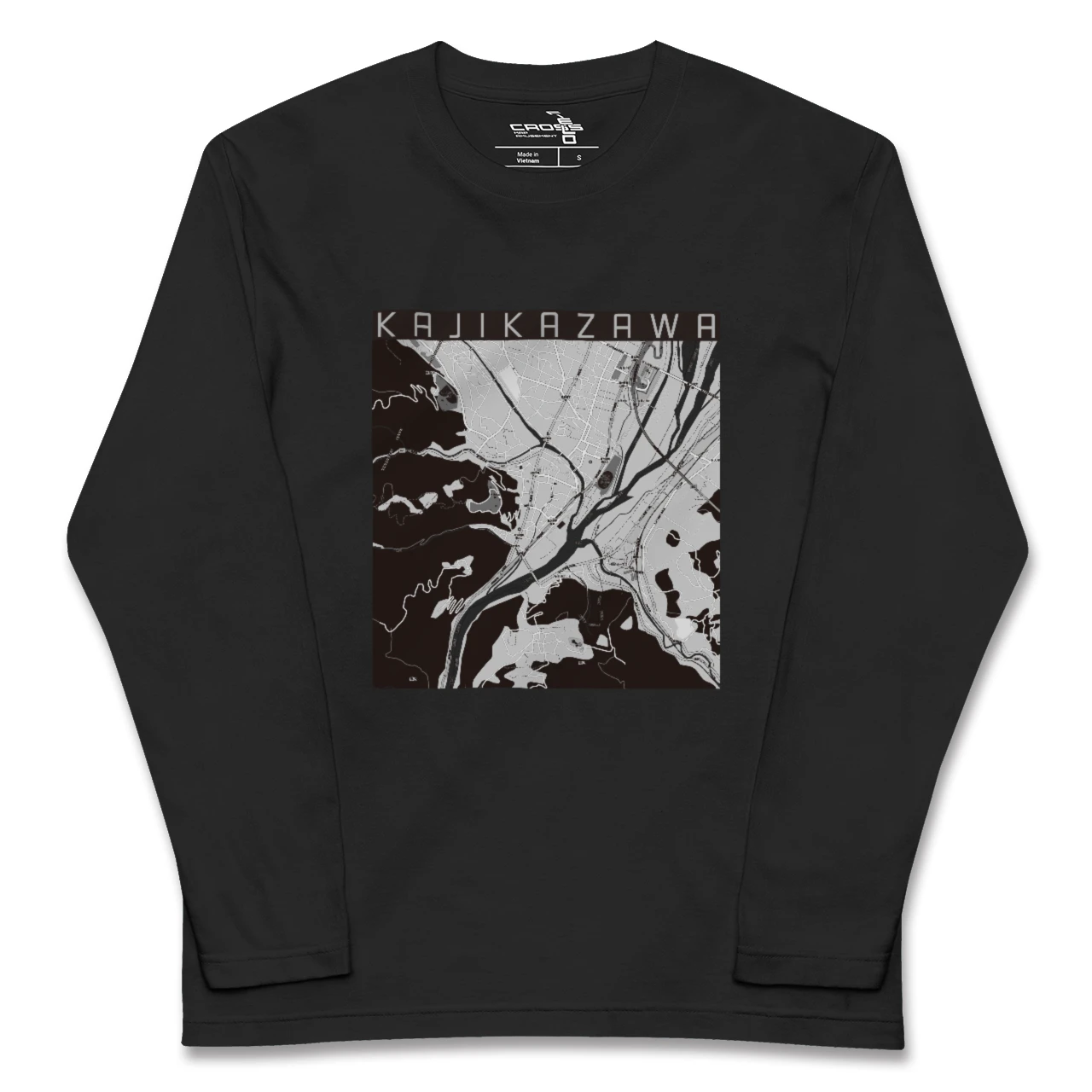 【鰍沢（山梨県）】地図柄ロングスリーブTシャツ