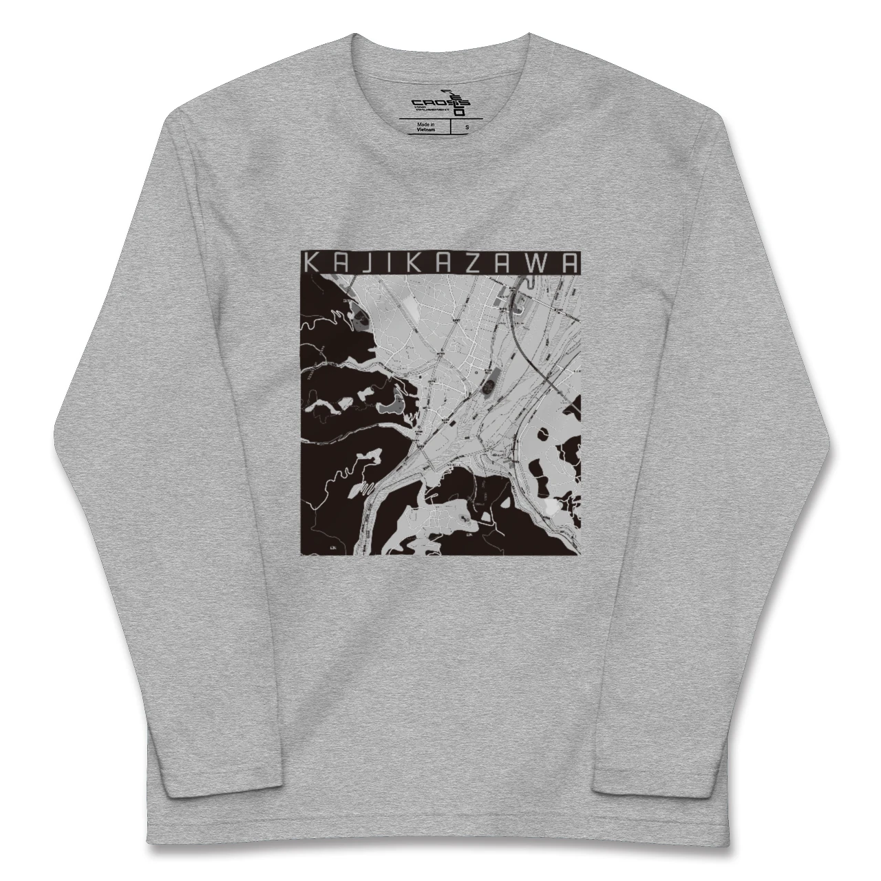 【鰍沢（山梨県）】地図柄ロングスリーブTシャツ