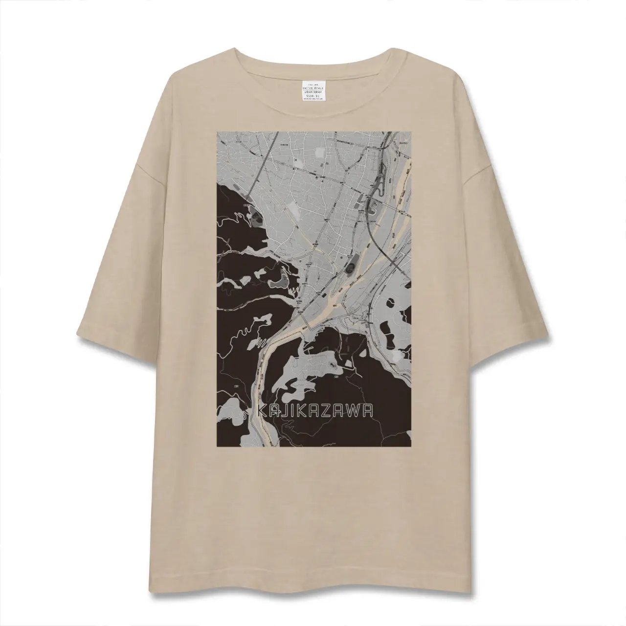 【鰍沢（山梨県）】地図柄ビッグシルエットTシャツ