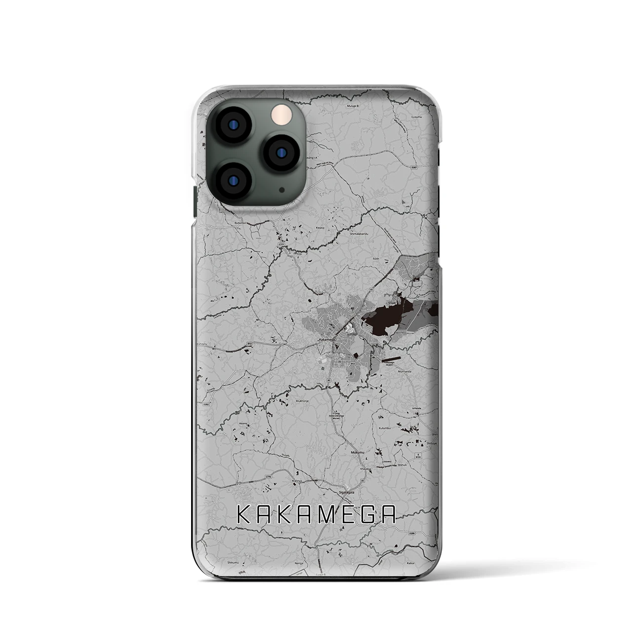 【カカメガ（ケニア）】地図柄iPhoneケース（クリアタイプ）