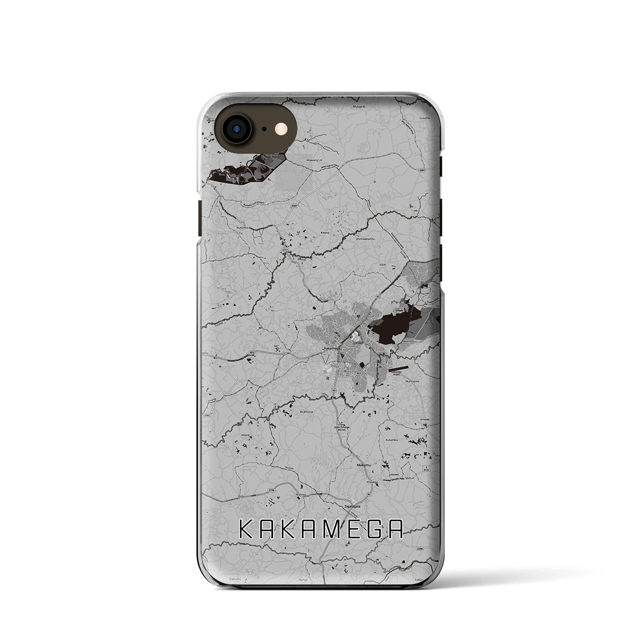 【カカメガ（ケニア）】地図柄iPhoneケース（クリアタイプ）