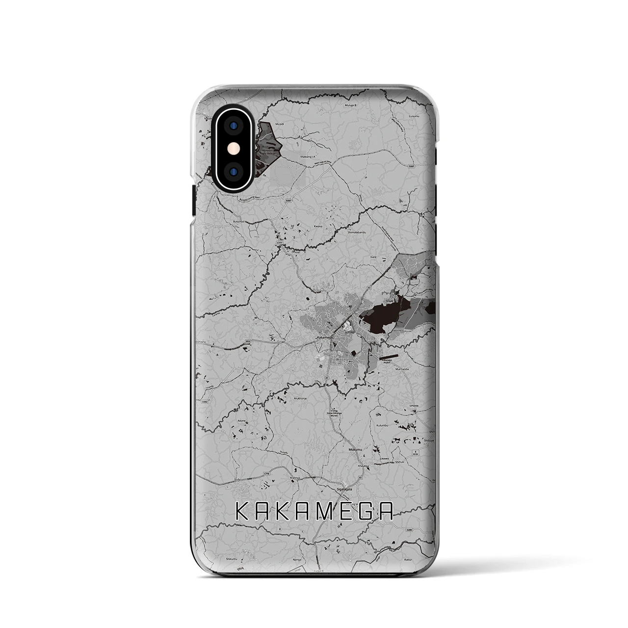 【カカメガ（ケニア）】地図柄iPhoneケース（クリアタイプ）