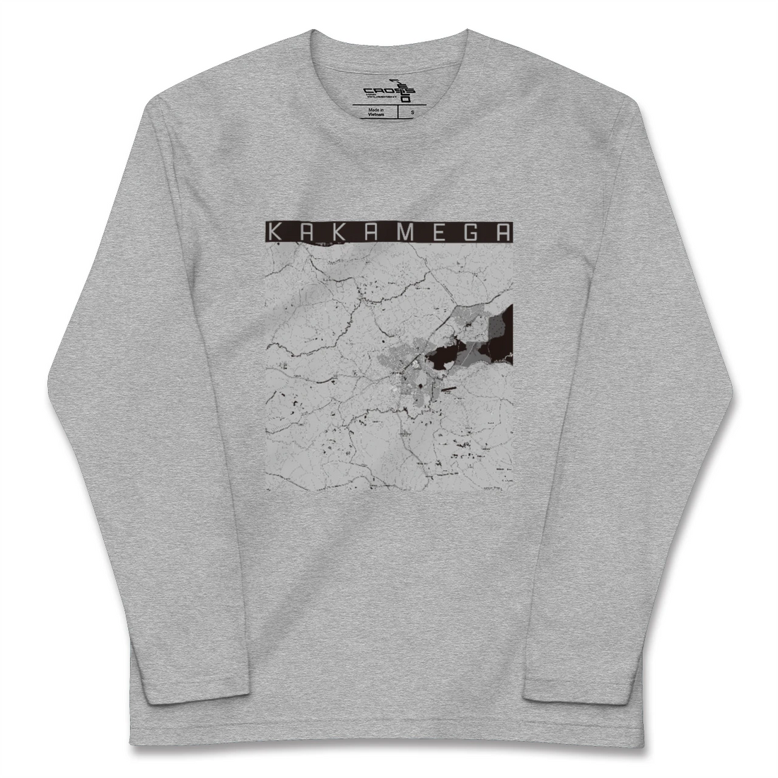 【カカメガ(ケニア)】地図柄ロングスリーブTシャツ
