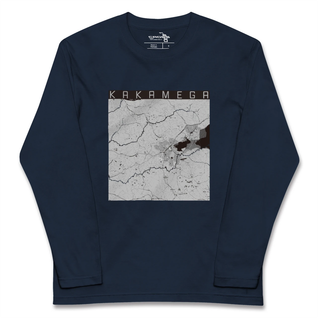 【カカメガ(ケニア)】地図柄ロングスリーブTシャツ
