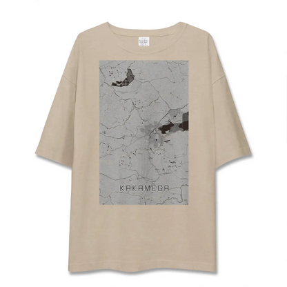 【カカメガ（ケニア）】地図柄ビッグシルエットTシャツ