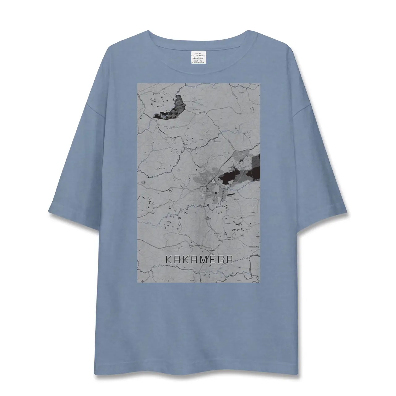 【カカメガ（ケニア）】地図柄ビッグシルエットTシャツ