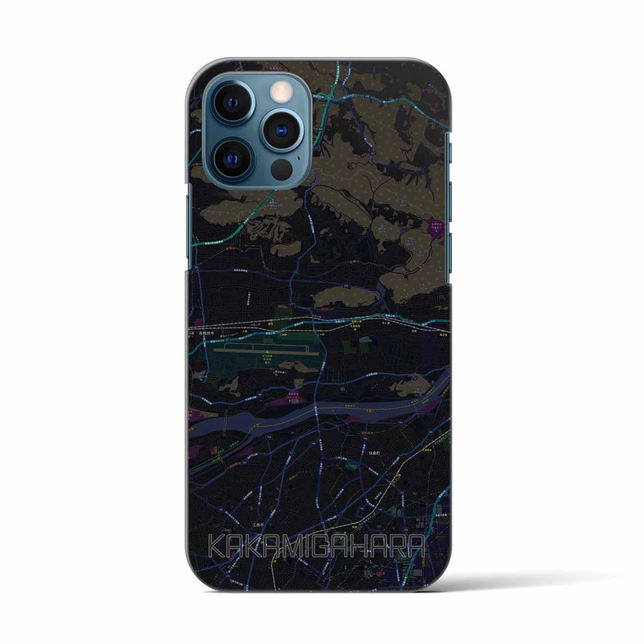 【各務原（岐阜県）】地図柄iPhoneケース（バックカバータイプ）