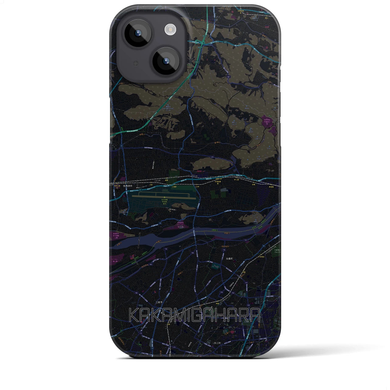 【各務原（岐阜県）】地図柄iPhoneケース（バックカバータイプ）