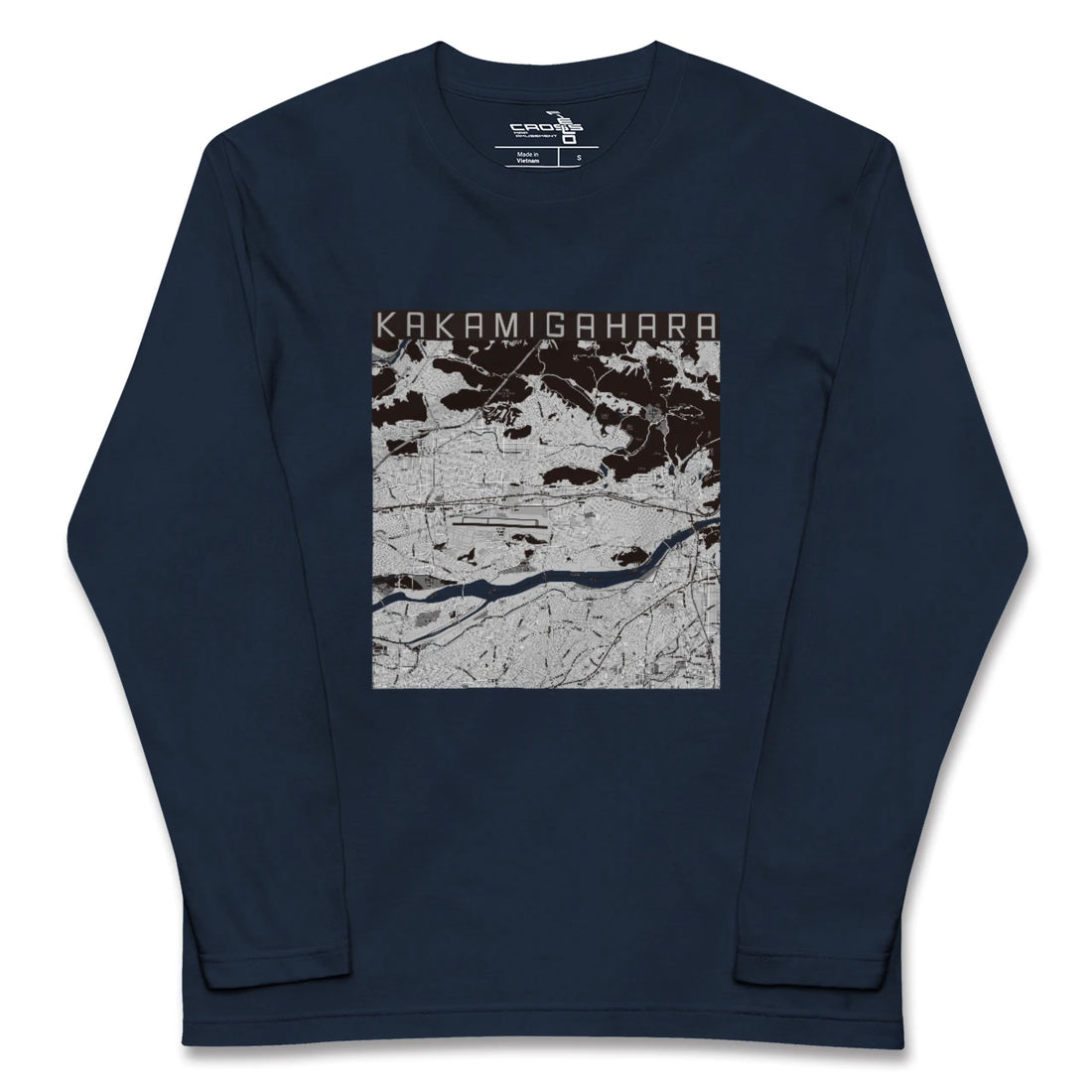 【各務原(岐阜県)】地図柄ロングスリーブTシャツ