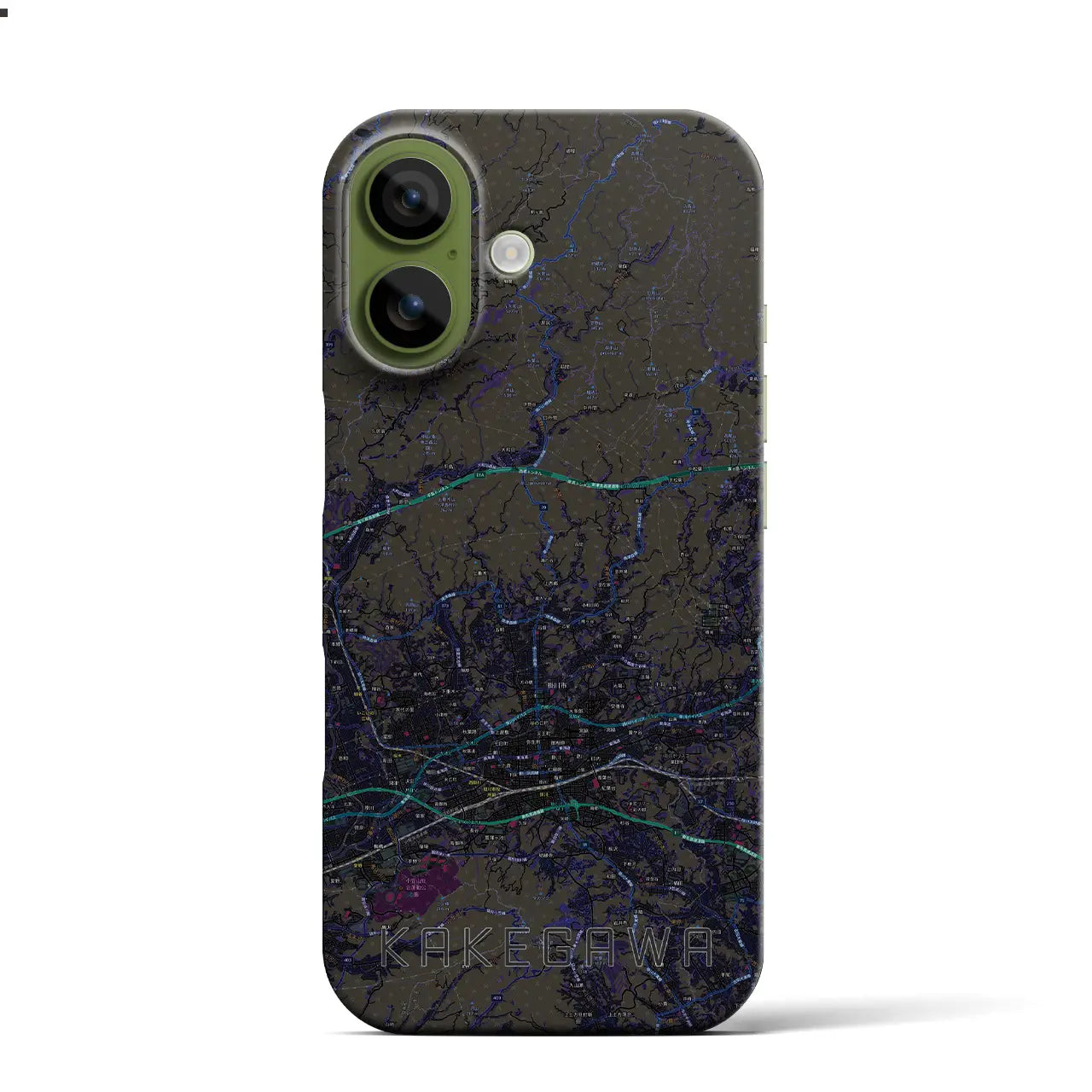 【掛川2（静岡県）】地図柄iPhoneケース（バックカバータイプ）