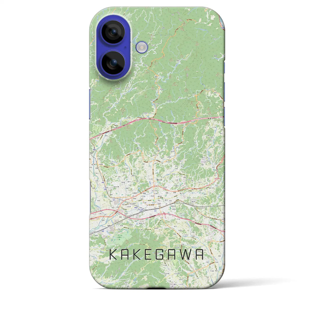 【掛川2(静岡県)】地図柄iPhoneケース(バックカバータイプ)ナチュラル・iPhone 16 Pro Max 用