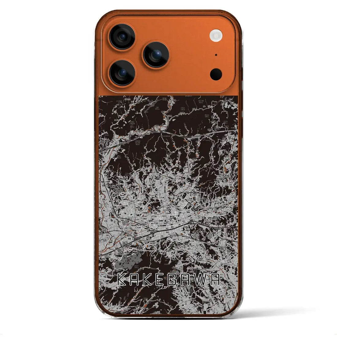 【掛川2(静岡県)】地図柄iPhoneケース(クリアタイプ)モノトーン・iPhone 17 Pro Max 用