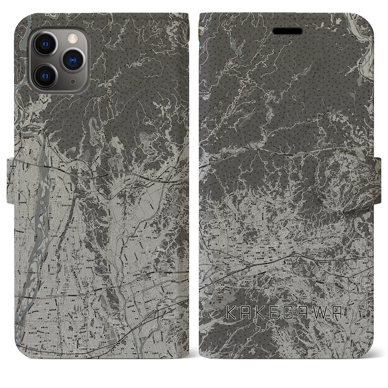 【掛川2（静岡県）】地図柄iPhoneケース（手帳タイプ）