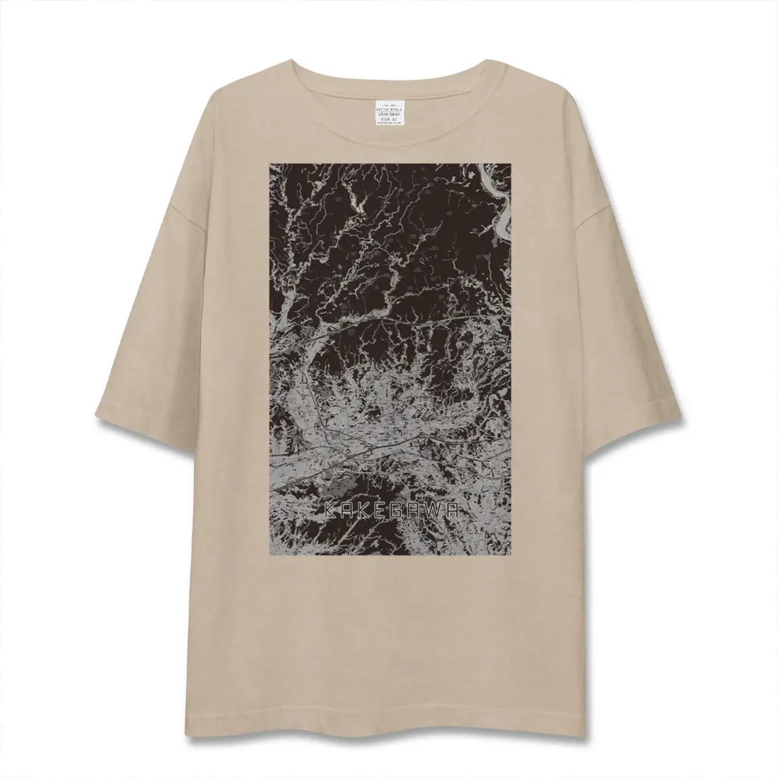 【掛川2(静岡県)】地図柄ビッグシルエットTシャツ