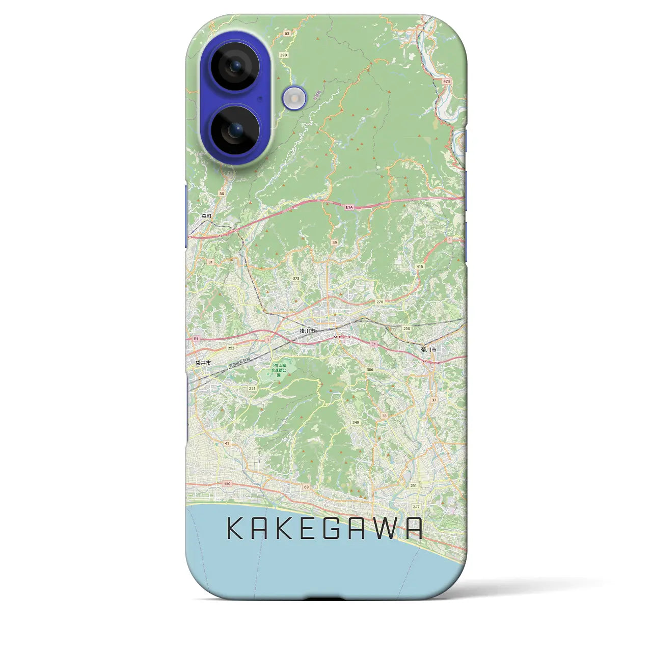 【掛川3（静岡県）】地図柄iPhoneケース（バックカバータイプ）ナチュラル・iPhone 16 Pro Max 用