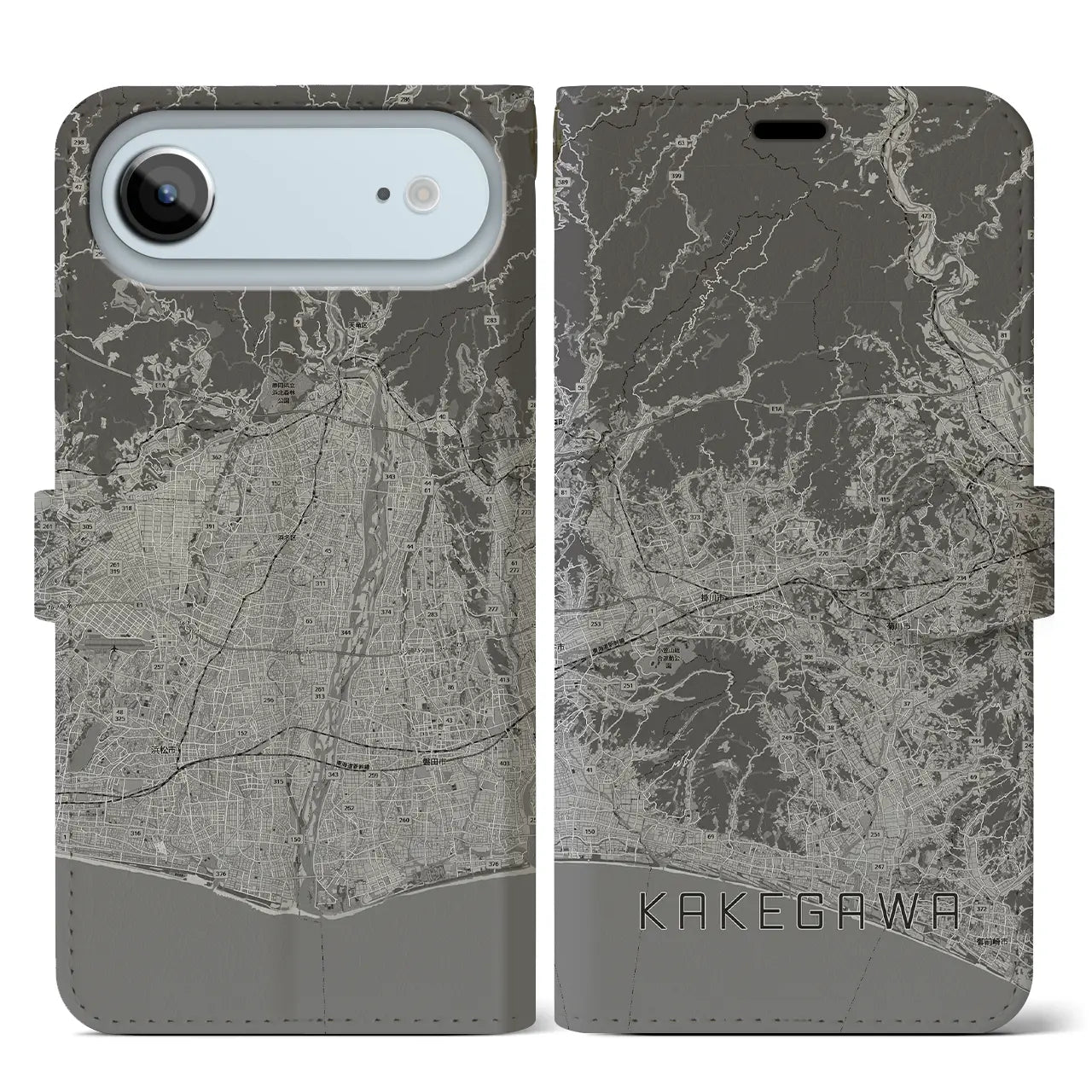 【掛川3（静岡県）】地図柄iPhoneケース（手帳タイプ）