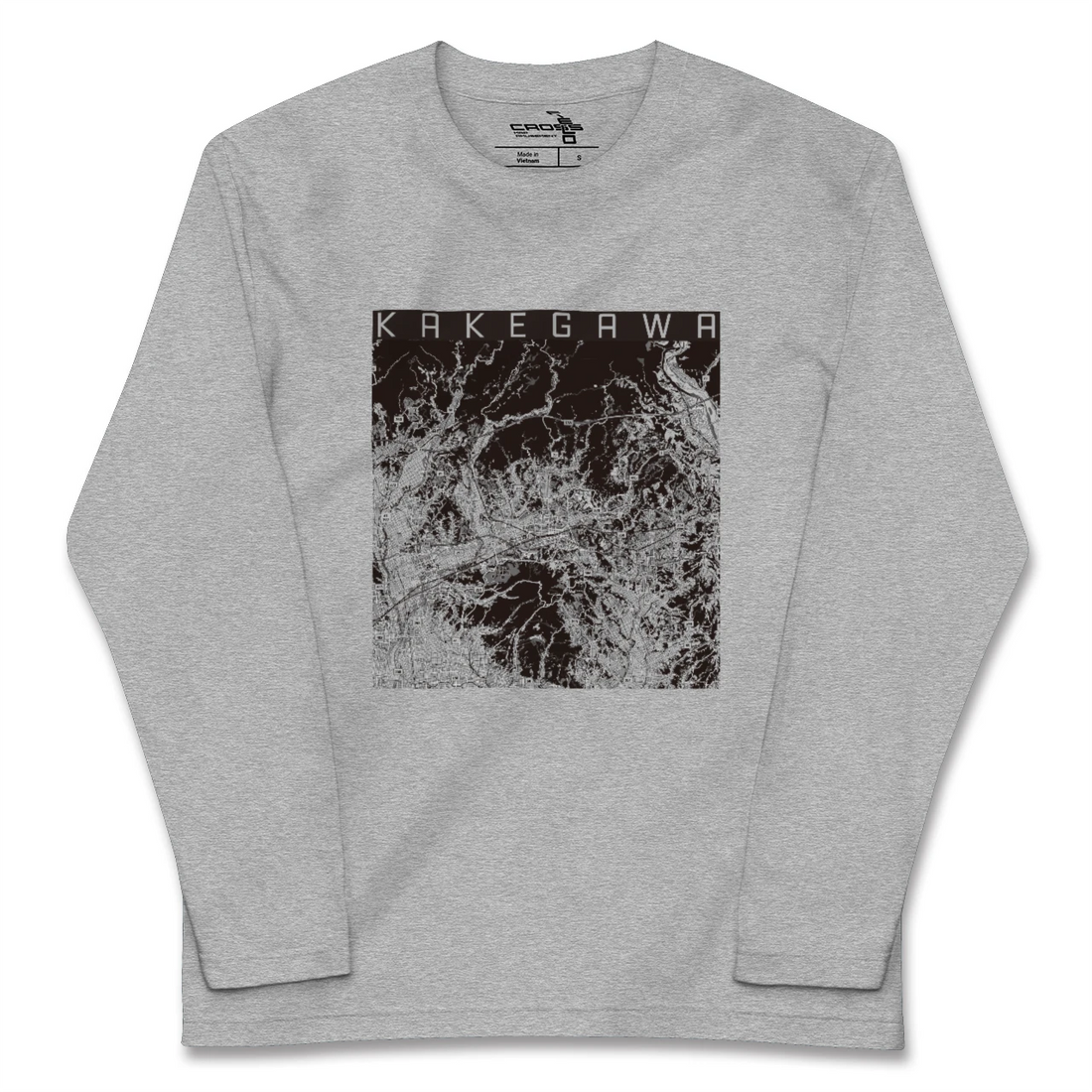 【掛川3（静岡県）】地図柄ロングスリーブTシャツ