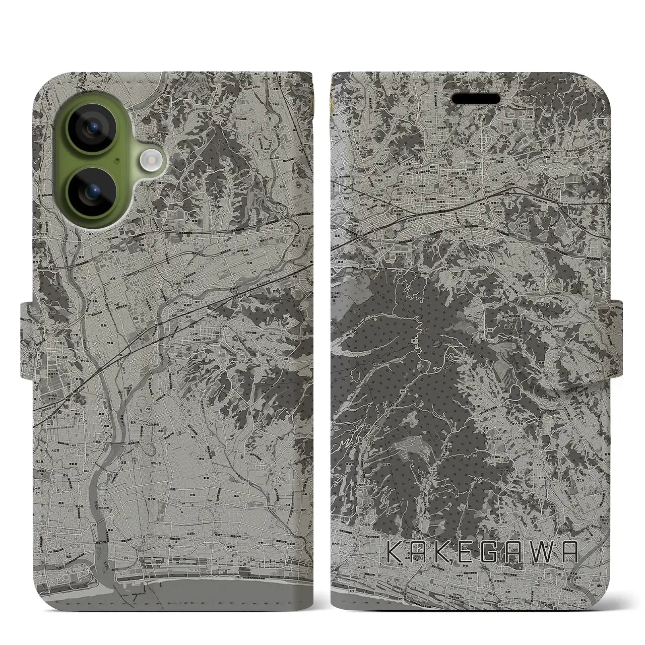 【掛川（静岡県）】地図柄iPhoneケース（手帳タイプ）