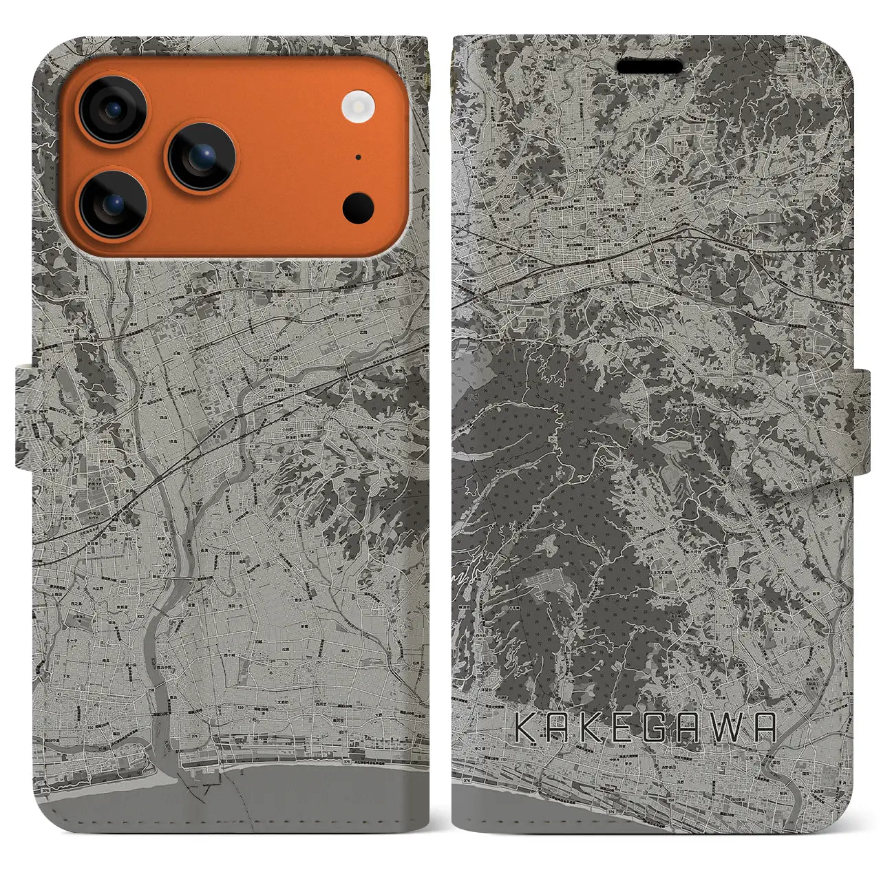 【掛川（静岡県）】地図柄iPhoneケース（手帳タイプ）