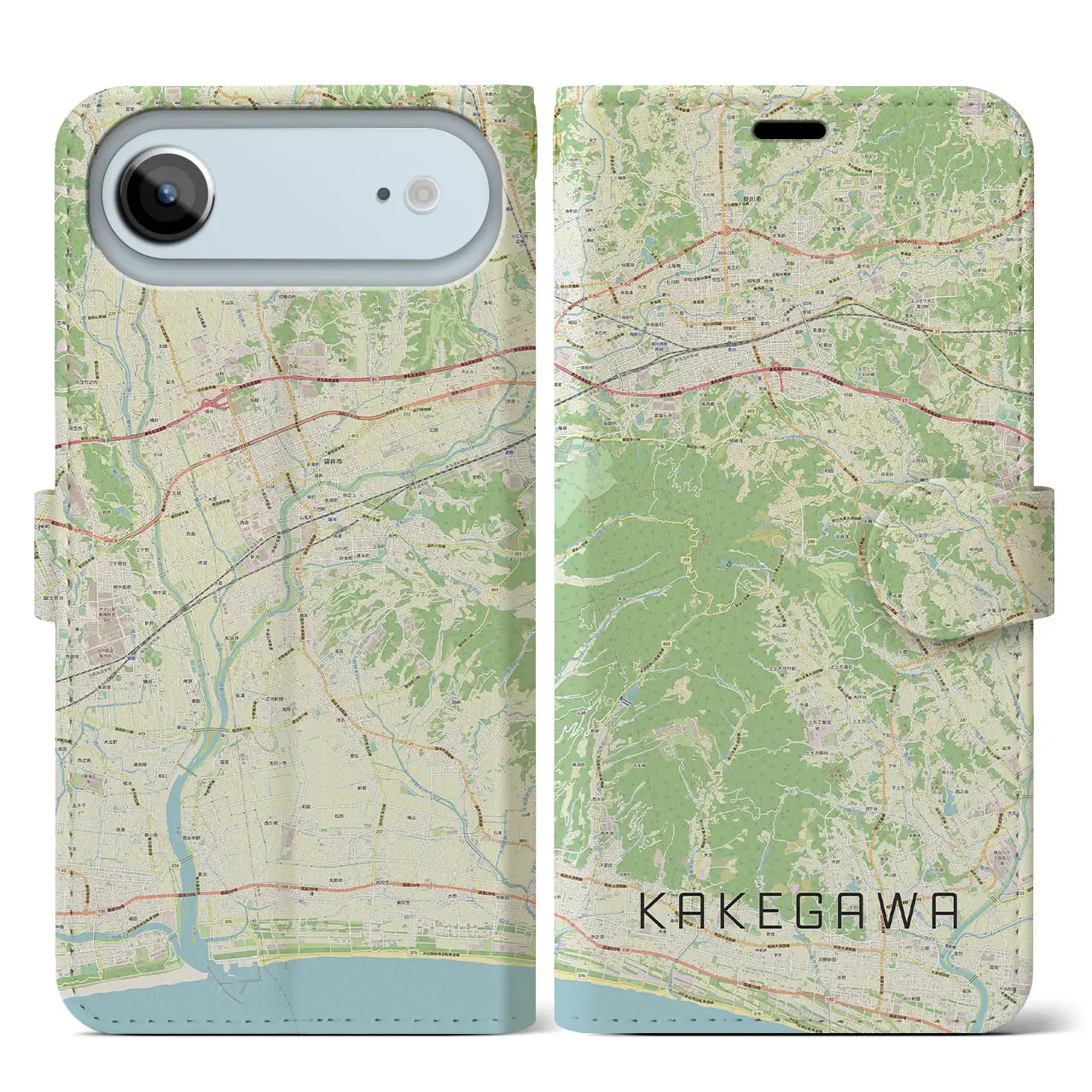 【掛川（静岡県）】地図柄iPhoneケース（手帳タイプ）