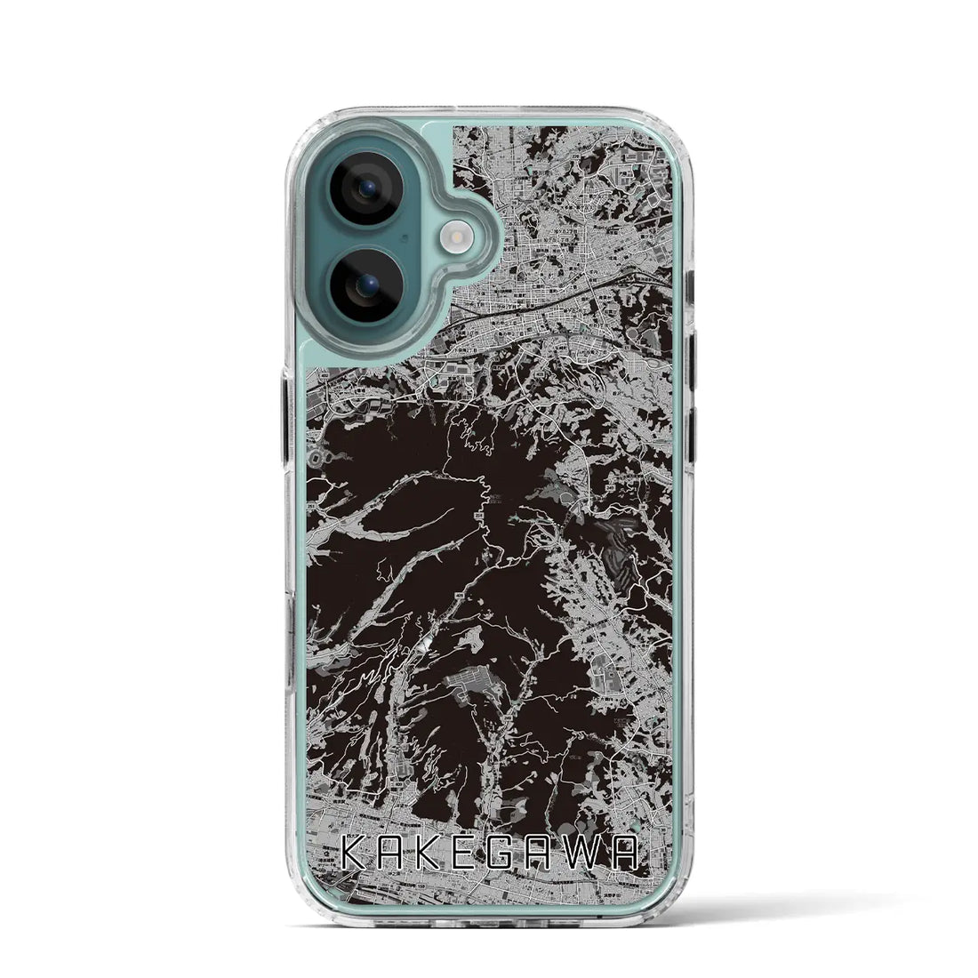 【掛川(静岡県)】地図柄iPhoneケース(MagSafeタイプ)モノトーン・iPhone 16 Pro 用