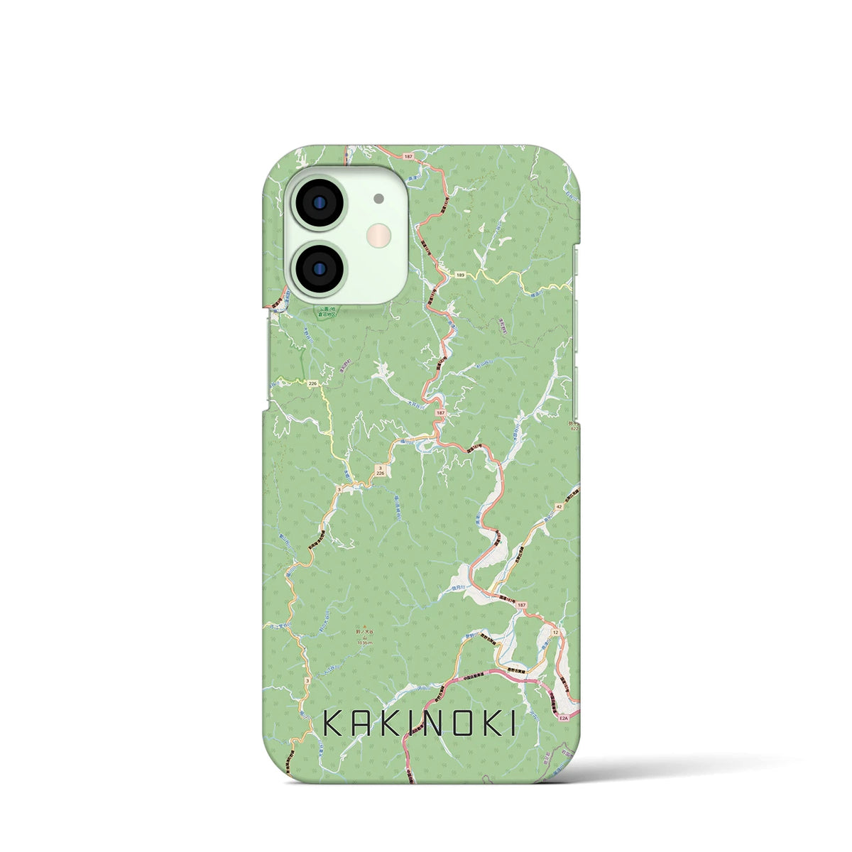 【柿木（島根県）】地図柄iPhoneケース（バックカバータイプ）