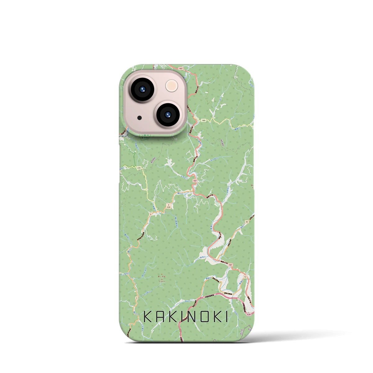 【柿木（島根県）】地図柄iPhoneケース（バックカバータイプ）