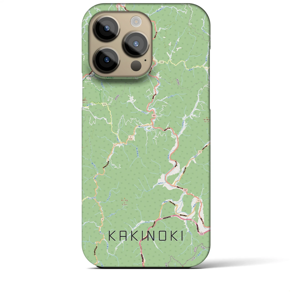 【柿木（島根県）】地図柄iPhoneケース（バックカバータイプ）