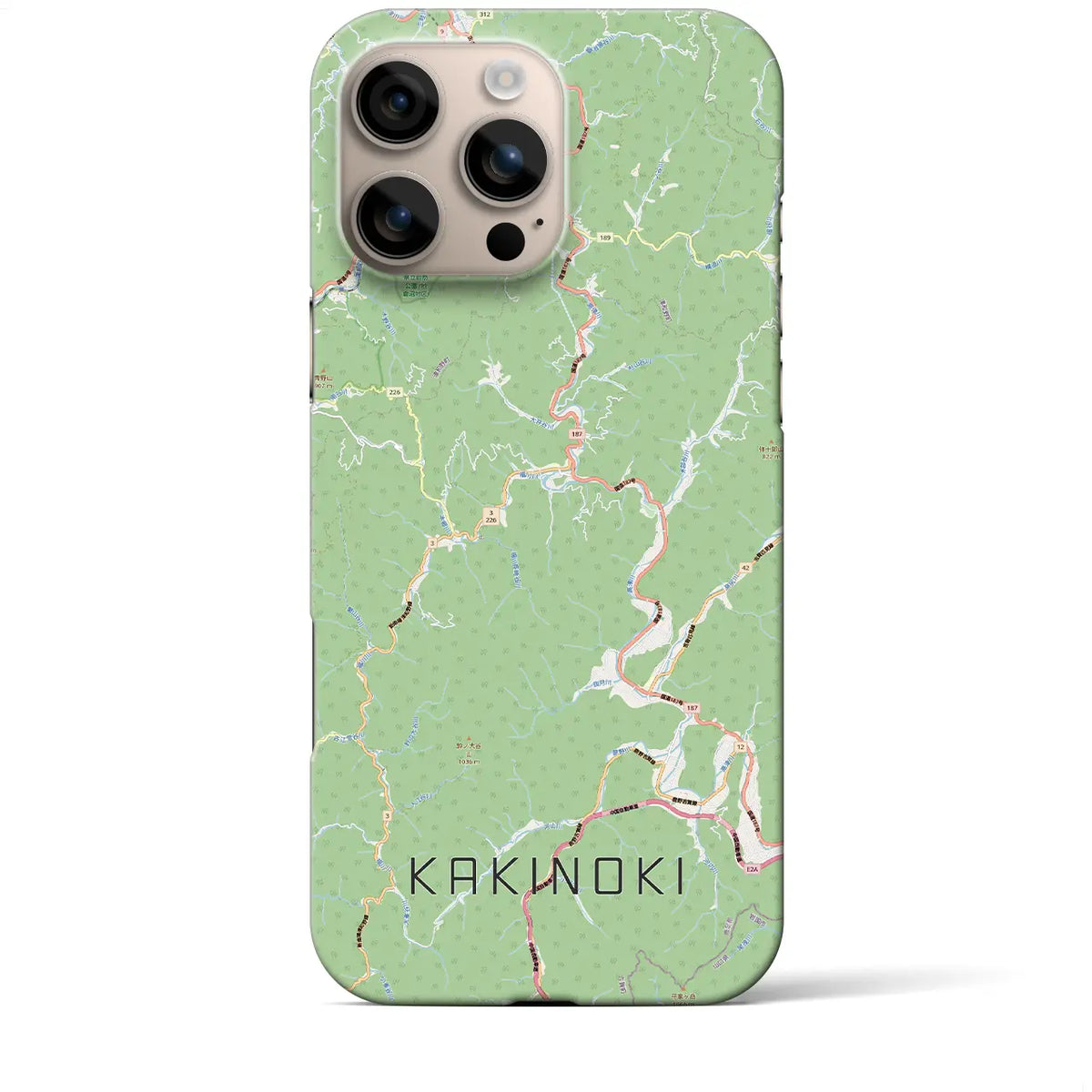 【柿木（島根県）】地図柄iPhoneケース（バックカバータイプ）