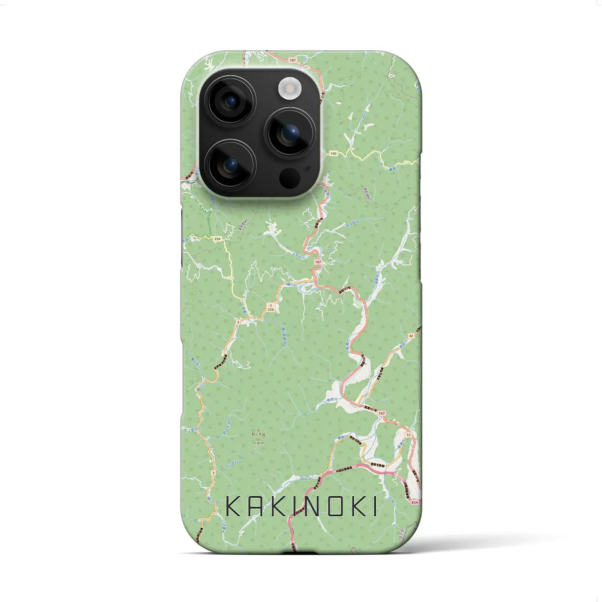 【柿木（島根県）】地図柄iPhoneケース（バックカバータイプ）