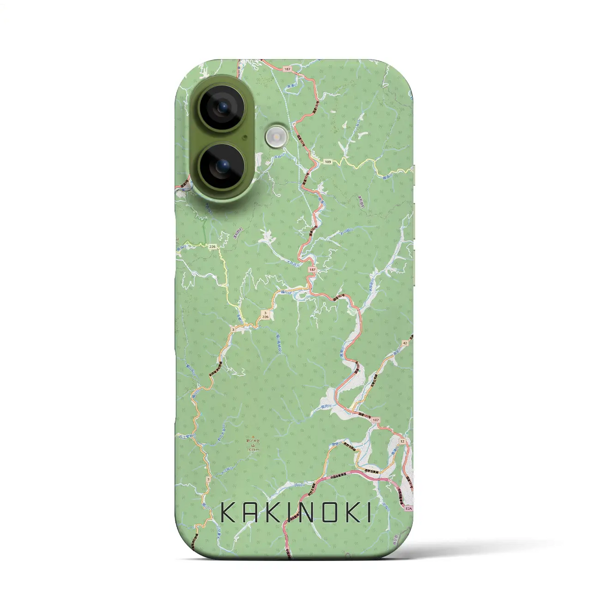 【柿木（島根県）】地図柄iPhoneケース（バックカバータイプ）