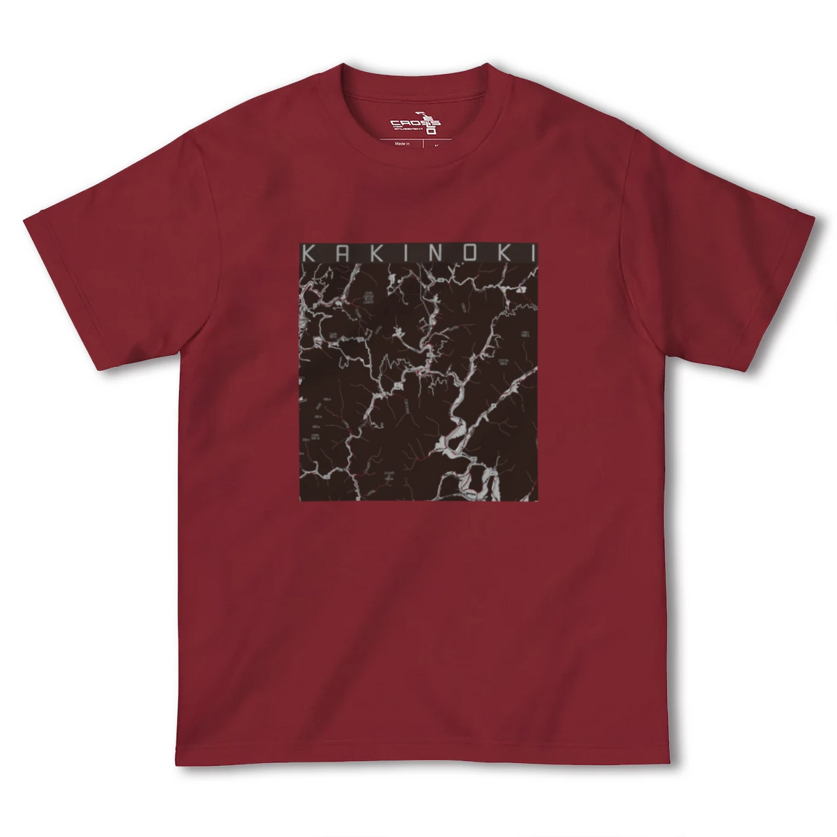 【柿木（島根県）】地図柄ヘビーウェイトTシャツ