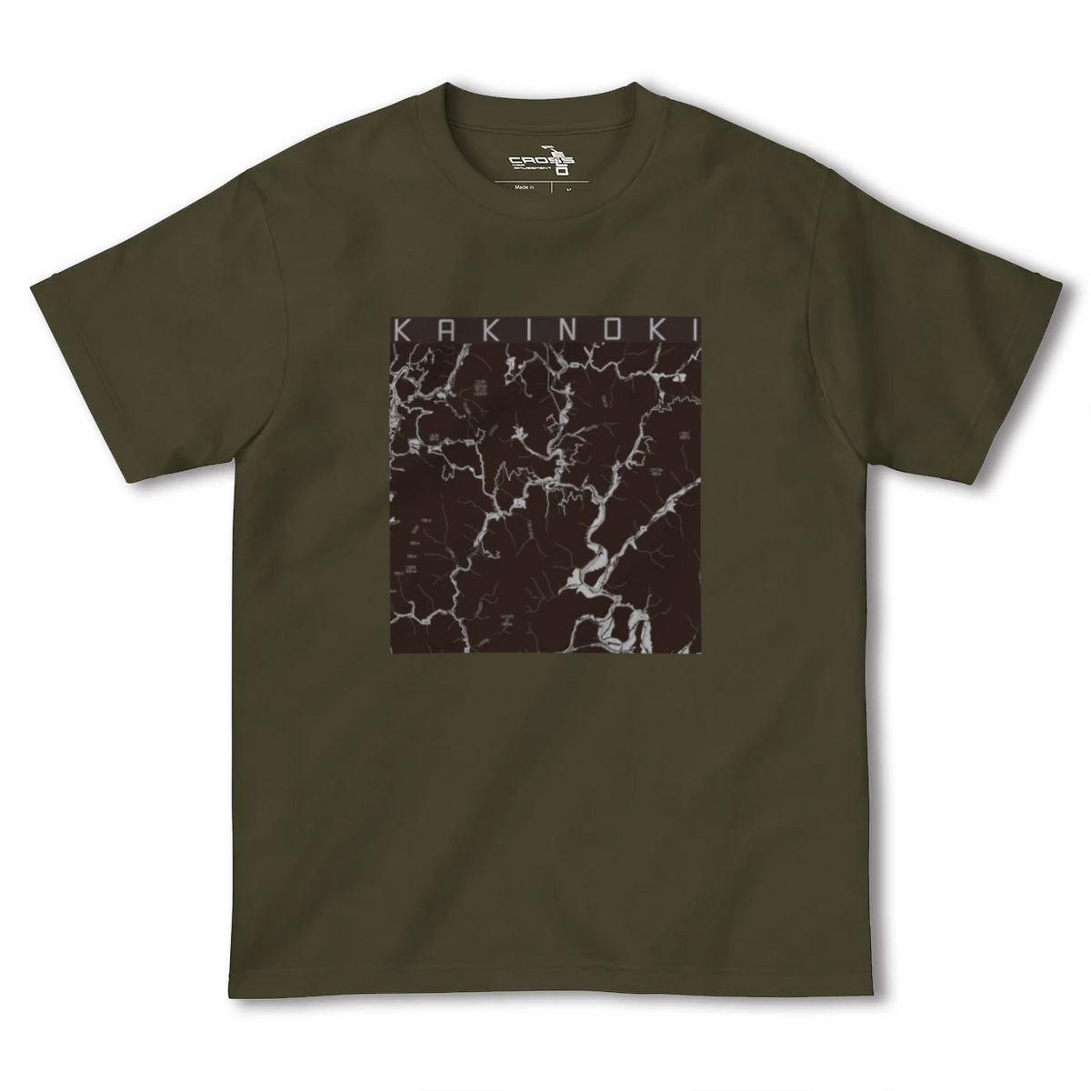 【柿木（島根県）】地図柄ヘビーウェイトTシャツ
