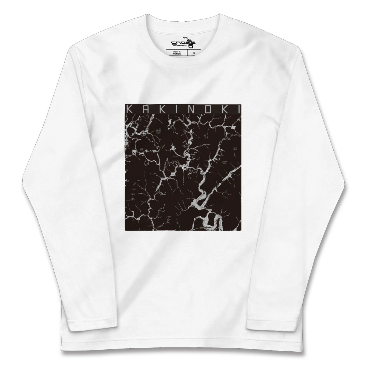 【柿木（島根県）】地図柄ロングスリーブTシャツ