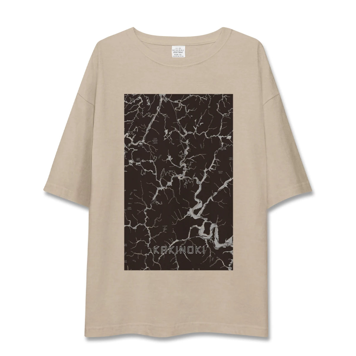 【柿木（島根県）】地図柄ビッグシルエットTシャツ