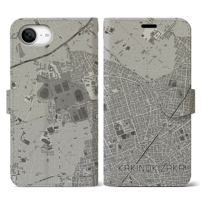 【柿の木坂（東京都）】地図柄iPhoneケース（手帳タイプ）