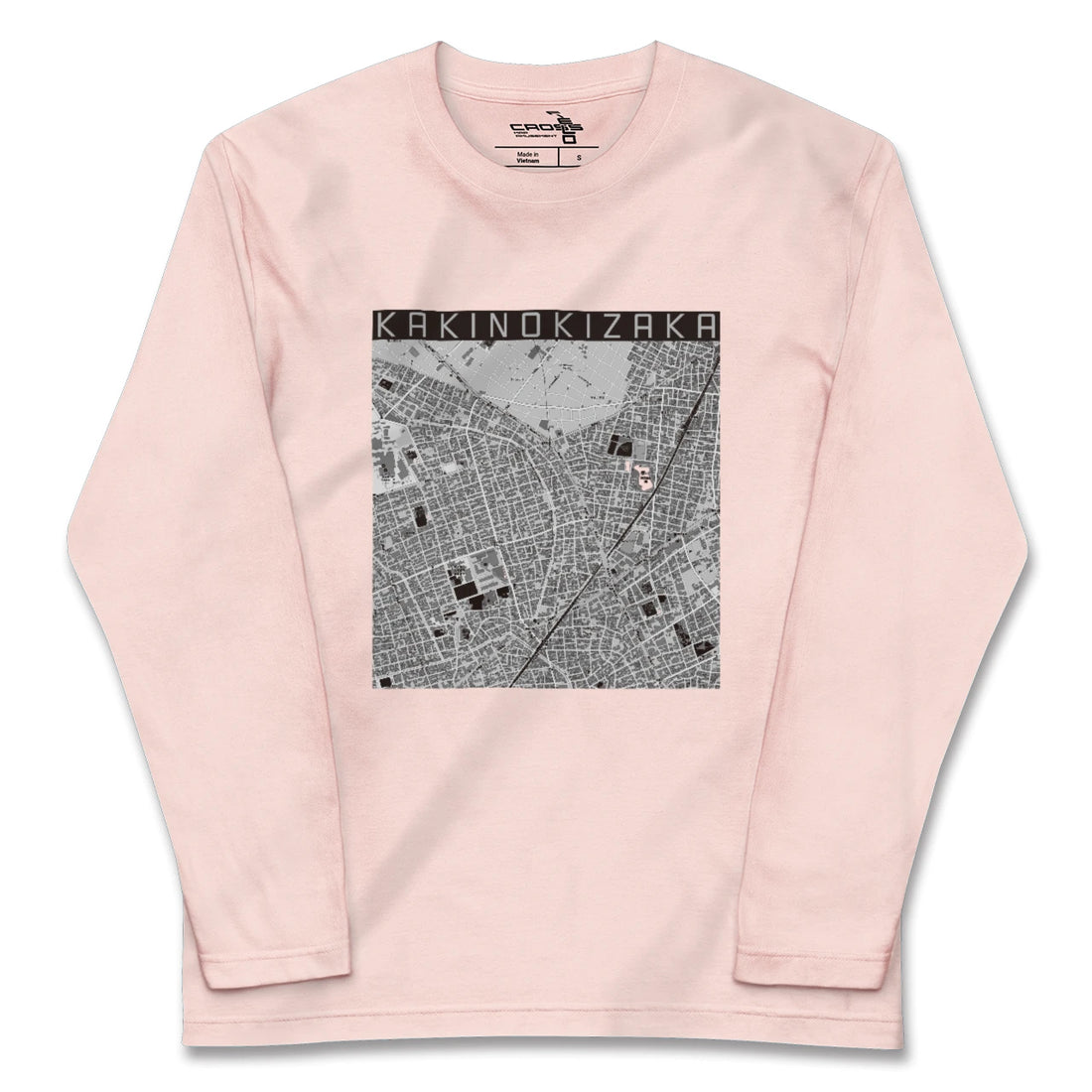 【柿の木坂（東京都）】地図柄ロングスリーブTシャツ