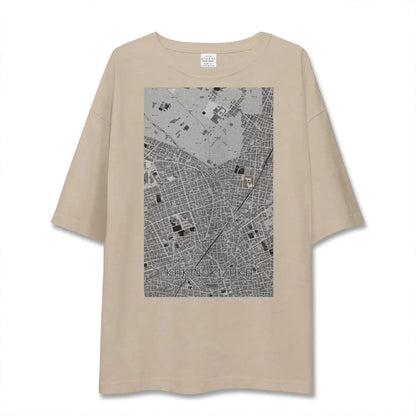 【柿の木坂（東京都）】地図柄ビッグシルエットTシャツ