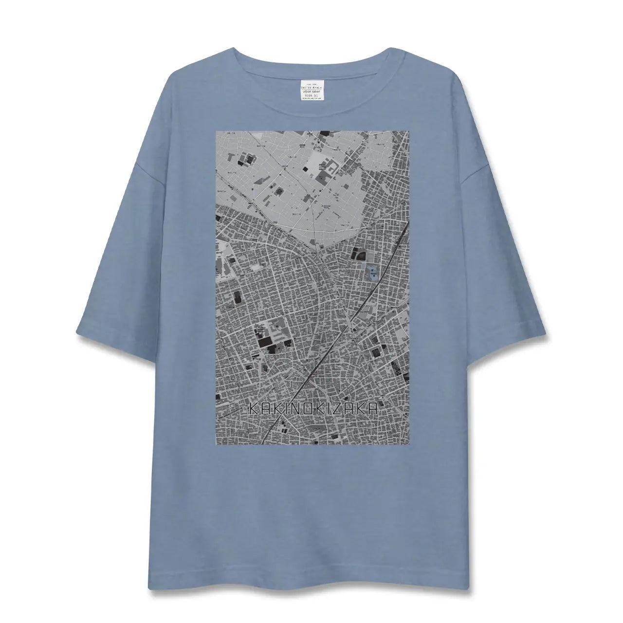 【柿の木坂（東京都）】地図柄ビッグシルエットTシャツ