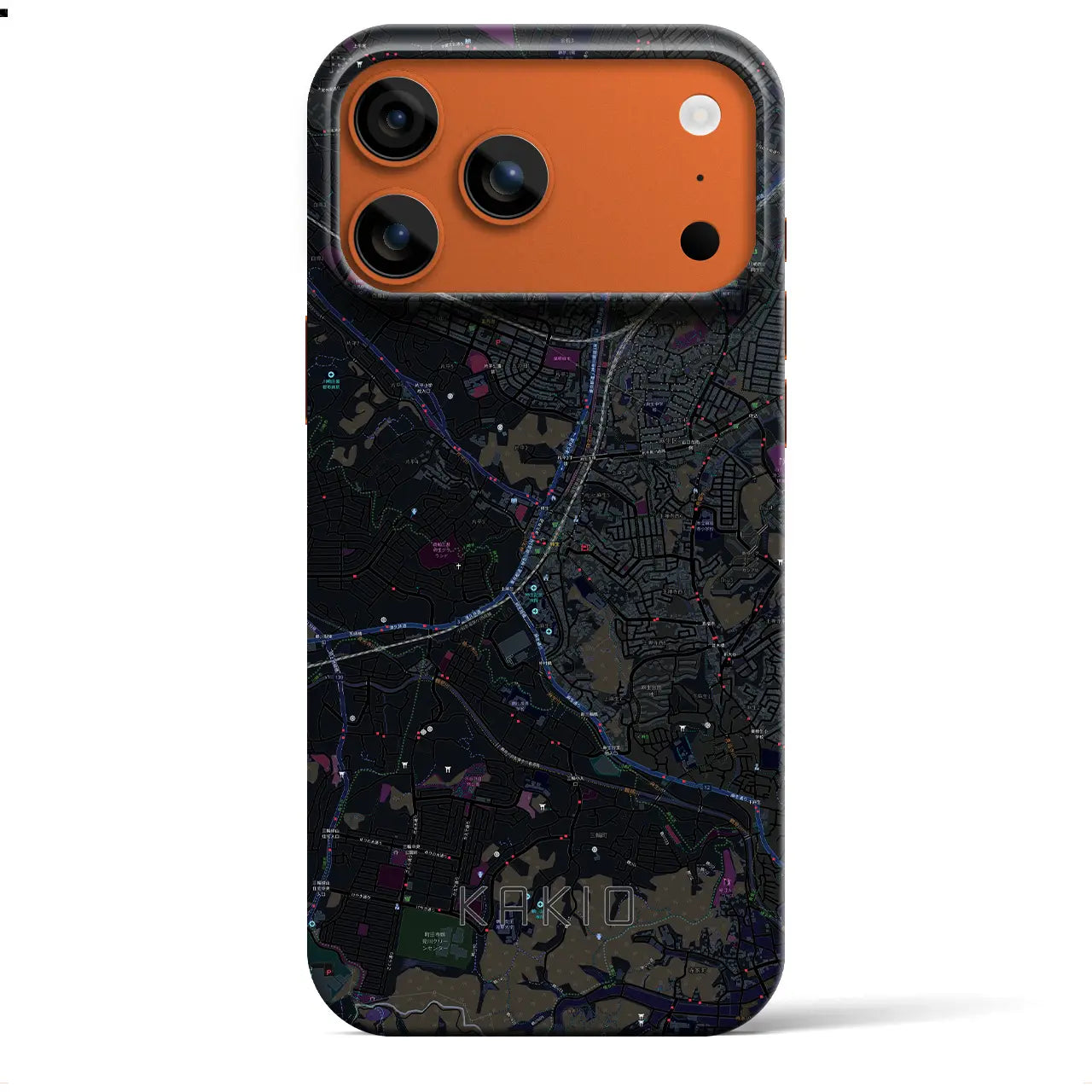 【柿生（神奈川県）】地図柄iPhoneケース（バックカバータイプ）