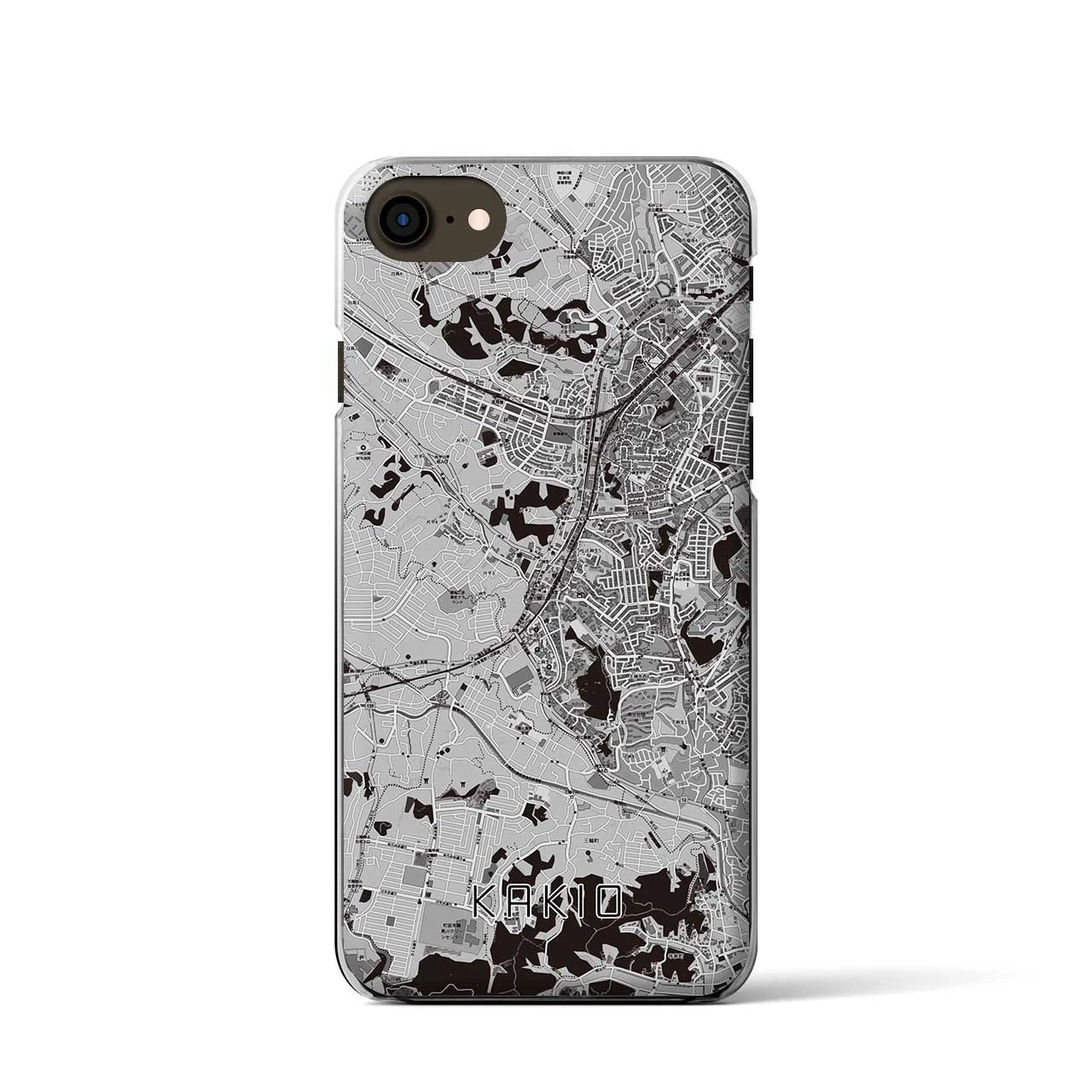 【柿生（神奈川県）】地図柄iPhoneケース（クリアタイプ）