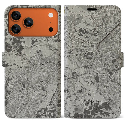 【柿生（神奈川県）】地図柄iPhoneケース（手帳タイプ）