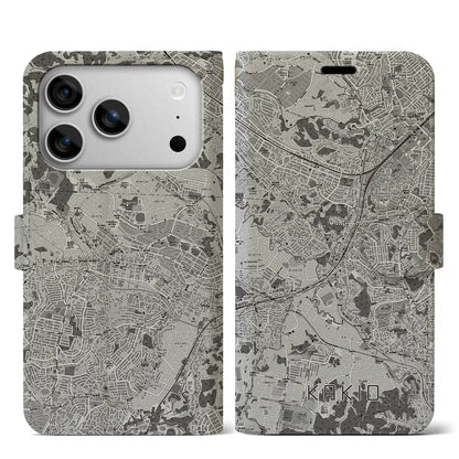 【柿生（神奈川県）】地図柄iPhoneケース（手帳タイプ）