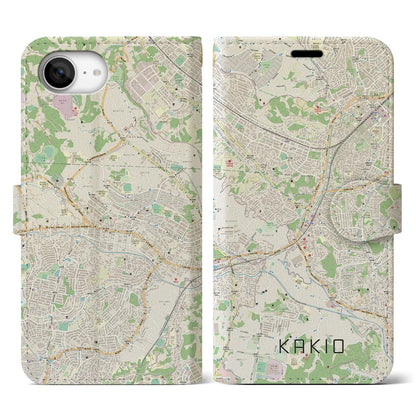 【柿生（神奈川県）】地図柄iPhoneケース（手帳タイプ）