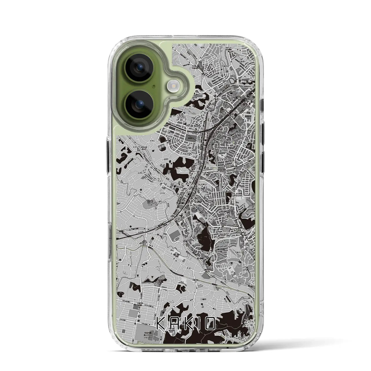 【柿生（神奈川県）】地図柄iPhoneケース（MagSafeタイプ）